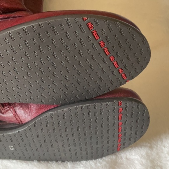 Miz Mooz Red Leather Heeled Boots - Picture 4 of 6